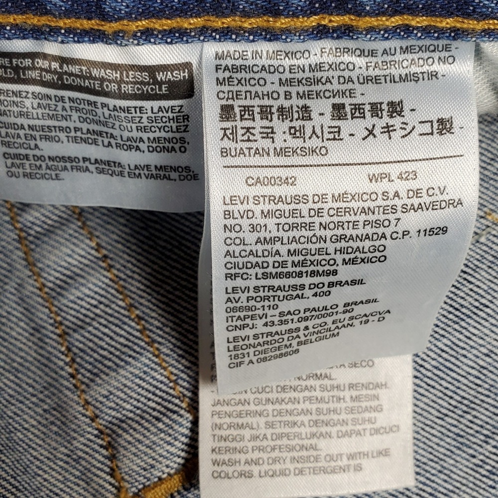 New Levi's 501 Original Fit Jeans Men 38x30 Blue Medium Wash Button Fly - Picture 7 of 9